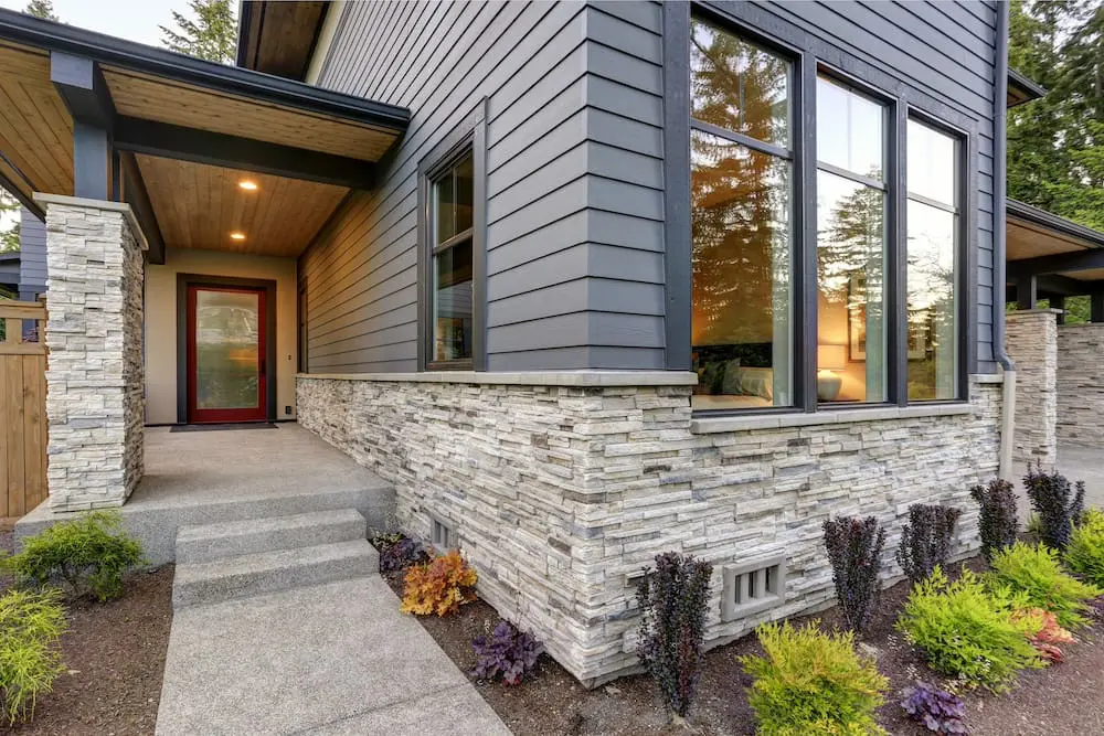 stone veneer home exterior