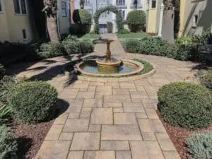 courtyard paver installation