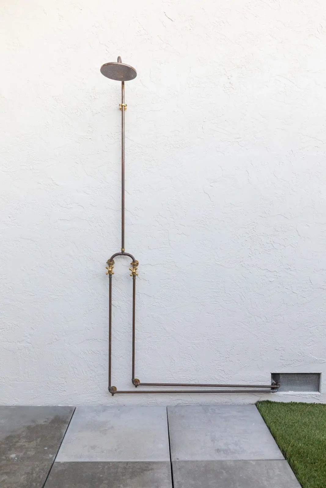 Exterior plumbing and copper irrigation system installation for residential landscaping in Napa, CA.