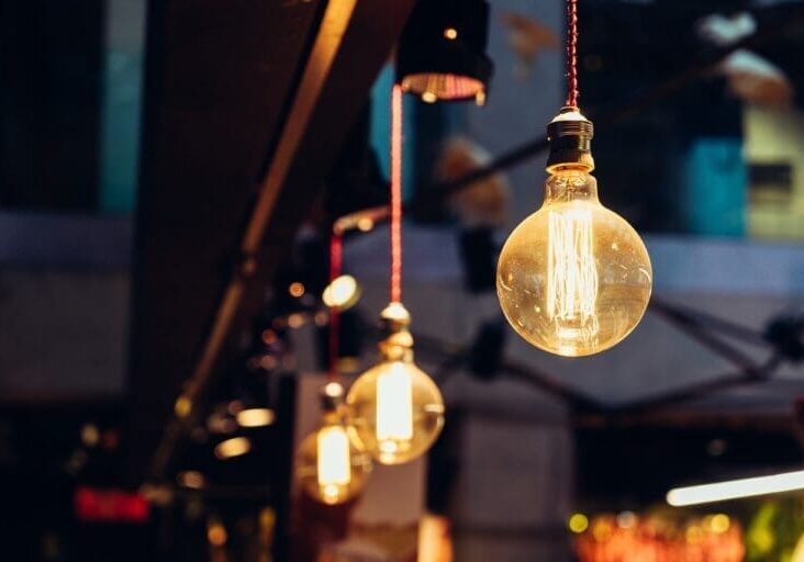 Ambient outdoor lighting creating a cozy and inviting evening atmosphere